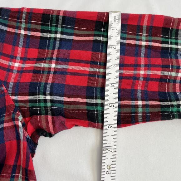 Victoria's Secret Plaid Flannel Sleep Shirt Red Tartan XS Cozy Night - Picture 9 of 9